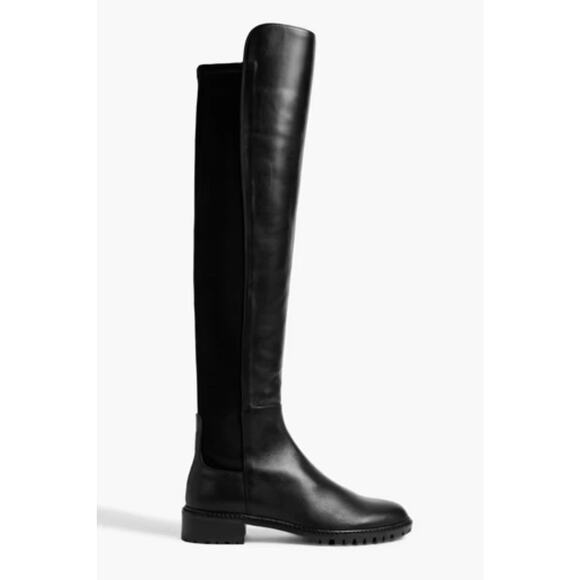 Stuart Weitzman Black Leather Ultra Fit Over-the-Knee Riding Boots sz 10.5 M - Picture 1 of 11
